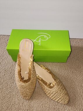 Sam Edelman Gold Reeta Pointed Mules